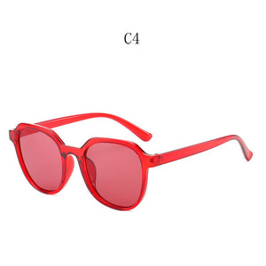 2022   Style All-match Trend Sunglasses Personalized Round Frame Sunglasses Ins Trend Candy Color Big Frame Sunglasses
