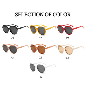 2022   Style All-match Trend Sunglasses Personalized Round Frame Sunglasses Ins Trend Candy Color Big Frame Sunglasses