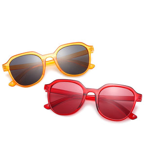 2022   Style All-match Trend Sunglasses Personalized Round Frame Sunglasses Ins Trend Candy Color Big Frame Sunglasses