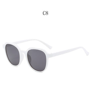 2022   Style All-match Trend Sunglasses Personalized Round Frame Sunglasses Ins Trend Candy Color Big Frame Sunglasses