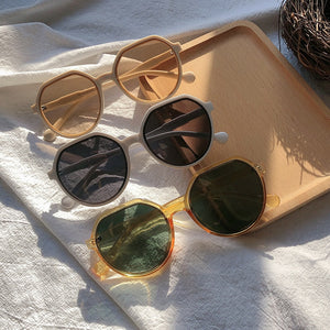 2023 Style All-match Trend Sunglasses Personalized Round Frame Sunglasses Ins Trend Candy Color Big Frame Sunglasses