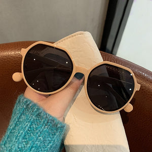 2022   Style All-match Trend Sunglasses Personalized Round Frame Sunglasses Ins Trend Candy Color Big Frame Sunglasses