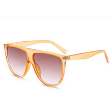 Load image into Gallery viewer, 2023 Sunglasses Women Vintage Retro Flat Top Oversized Sun Glasses Square Pilot  Designer Large Black Shades