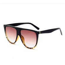 Load image into Gallery viewer, 2023 Sunglasses Women Vintage Retro Flat Top Oversized Sun Glasses Square Pilot  Designer Large Black Shades