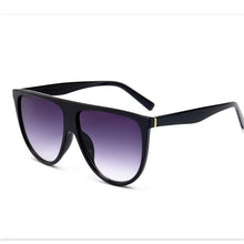 Load image into Gallery viewer, 2023 Sunglasses Women Vintage Retro Flat Top Oversized Sun Glasses Square Pilot  Designer Large Black Shades