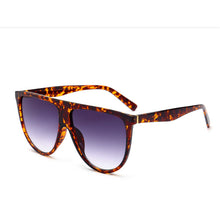 Load image into Gallery viewer, 2023 Sunglasses Women Vintage Retro Flat Top Oversized Sun Glasses Square Pilot  Designer Large Black Shades