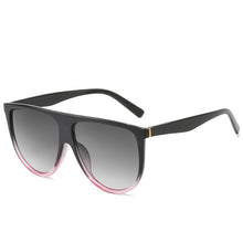 Load image into Gallery viewer, 2022   Sunglasses Women Vintage Retro Flat Top Oversized Sun Glasses Square Pilot  Designer Large Black Shades