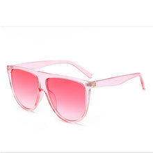 Load image into Gallery viewer, 2023 Sunglasses Women Vintage Retro Flat Top Oversized Sun Glasses Square Pilot  Designer Large Black Shades