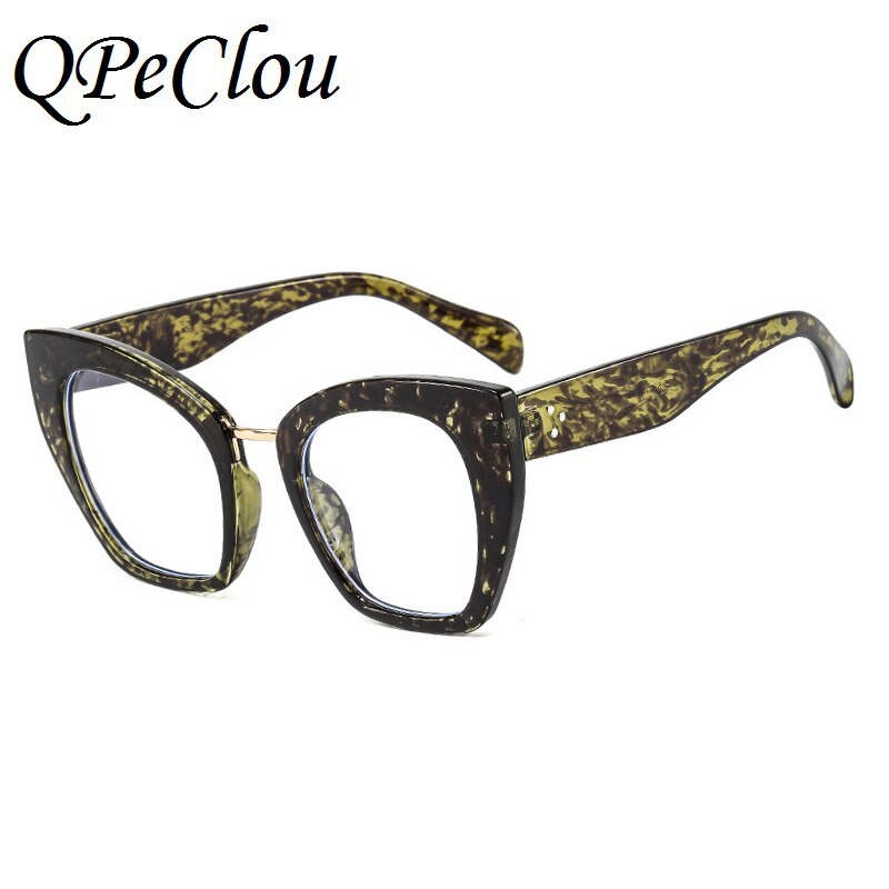 2023 Vintage Leopard Optical Anti-blue Glasses Frame Women Sexy Cat Eye Transparent Eyeglasses Female Spectacles