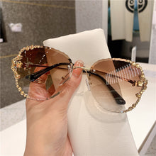 Load image into Gallery viewer, 2023 Women Sunglasses  Brand Designer Rimless Ocean Lens Vintage Shades Metal Frame Eyewear Oculos De Sol