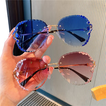 Load image into Gallery viewer, 2023 Women Sunglasses  Brand Designer Rimless Ocean Lens Vintage Shades Metal Frame Eyewear Oculos De Sol