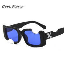 Load image into Gallery viewer, 2022   rectangle OFF Fotch Hole Design Sunglasses women men off white logo sun Glasses retro oculos de sol feminino
