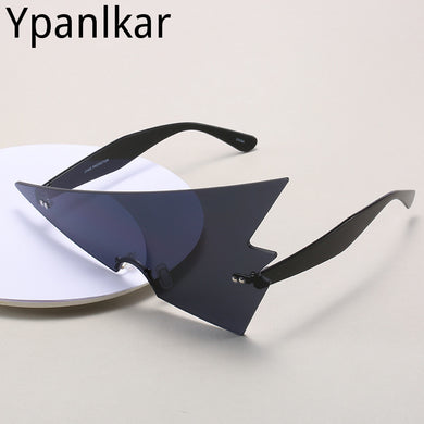 2023 Funny Sunglasses Personality One Big Frame Arrow Glasses Ocean Color Sunglasses Women UV400