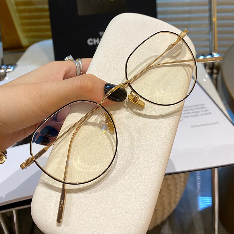 2023 GENTLE Eyeglasses Frame YONA Round Shape Glasses Prescription Men's Decorative Women's Glasses Frame Myopia Glasses
