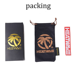 2023  Heat Wave Sunglasses Men/Women Brand Design Square Conjoined Lens Sun Glasses UV400 With Original Case