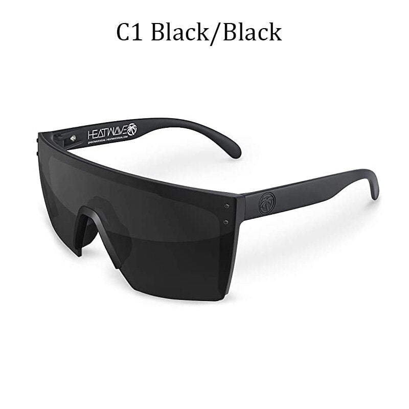 2023  Heat Wave Sunglasses Men/Women Brand Design Square Conjoined Lens Sun Glasses UV400 With Original Case