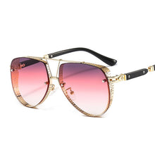 Load image into Gallery viewer, 2023  Hollow Pattern Oval Sunglasses Men Women  Trend Brand Designer Metal Alloy Frame Gradients Lens conspicuous Pilot