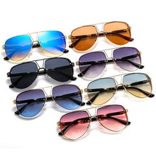 Load image into Gallery viewer, 2023  Hollow Pattern Oval Sunglasses Men Women  Trend Brand Designer Metal Alloy Frame Gradients Lens conspicuous Pilot