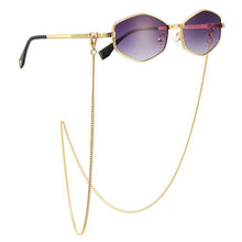 Load image into Gallery viewer, 2023 Irregular Frame Retro Sunglasses For Women Men Brand Designer Metal Polygon Sun Glasses Cutest Sexy Link Chain Eyewear