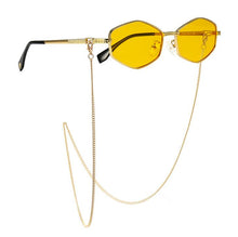 Load image into Gallery viewer, 2023 Irregular Frame Retro Sunglasses For Women Men Brand Designer Metal Polygon Sun Glasses Cutest Sexy Link Chain Eyewear