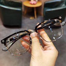 Load image into Gallery viewer, 2023 JIANDAN Krow Heart Glasses Men and Women Personality Retro Big Face Frame Flat Can Be Equipped With Myopia Prescription