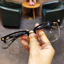 Load image into Gallery viewer, 2023 JIANDAN Krow Heart Glasses Men and Women Personality Retro Big Face Frame Flat Can Be Equipped With Myopia Prescription