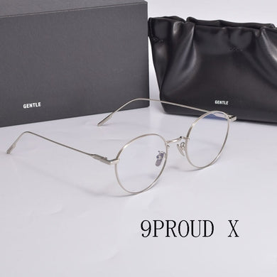 2022  Korean Brand Optical Eyeglasses Frames 9PROUD X  ROUND Myopia Reading Presciption Glasses Frames Man Women With Case