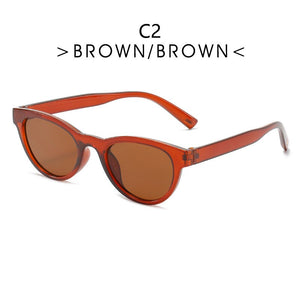 2023  Trend Sunglasses  Female Dark Brown Oval Eyewear   Male Simple Modeling Outcdoor Oculos De Sol UV400