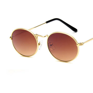 2023  Retro Small Metal Frame Steampunk Sunglasses Women Men Vintage Oval Sun Glasses Vintage Eyewear oculos