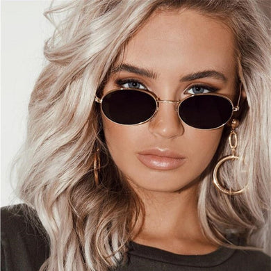 2023  Retro Small Metal Frame Steampunk Sunglasses Women Men Vintage Oval Sun Glasses Vintage Eyewear oculos