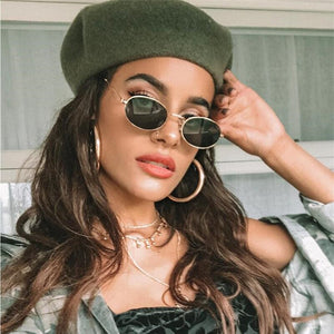 2023  Retro Small Metal Frame Steampunk Sunglasses Women Men Vintage Oval Sun Glasses Vintage Eyewear oculos