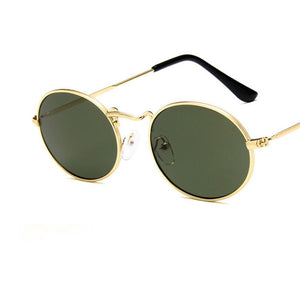 2023  Retro Small Metal Frame Steampunk Sunglasses Women Men Vintage Oval Sun Glasses Vintage Eyewear oculos
