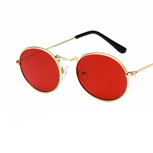 2023  Retro Small Metal Frame Steampunk Sunglasses Women Men Vintage Oval Sun Glasses Vintage Eyewear oculos