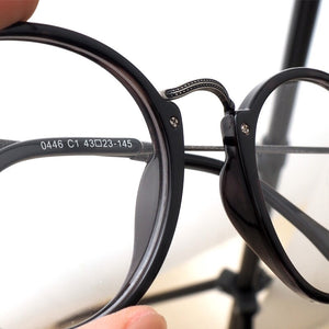 2023 Men Retro Plastic oundsteel Eyeglasses Frame Women Round Myopia Optical Glasses Frame Prescription Eyewear