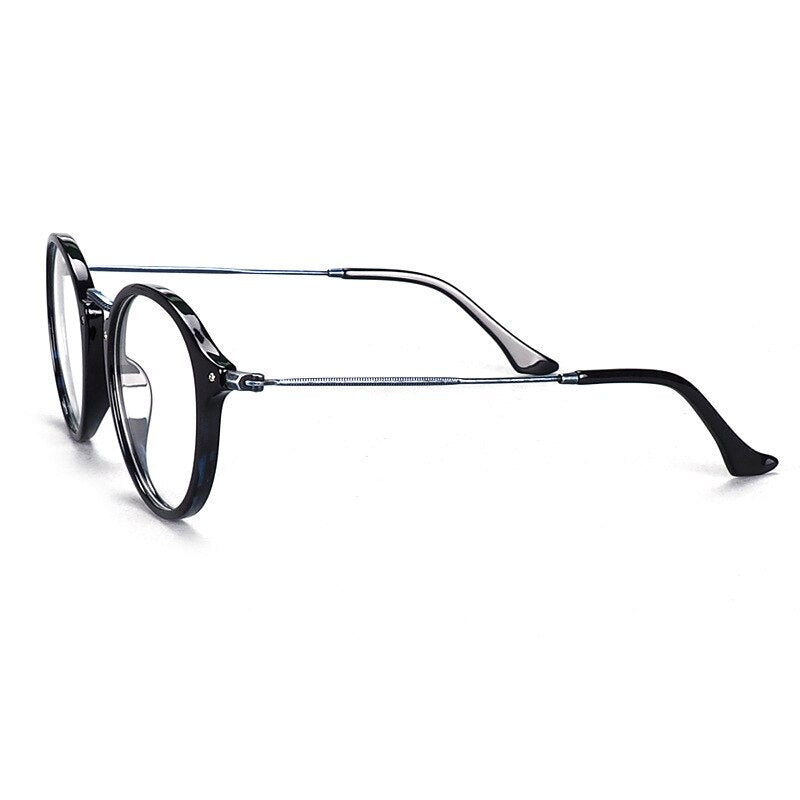 2023 Men Retro Plastic oundsteel Eyeglasses Frame Women Round Myopia Optical Glasses Frame Prescription Eyewear