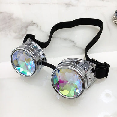 2023 Men Women Welding Goggles Gothic Steampunk Cosplay Antique Spikes Vintage Glasses Eyewear Kaleidoscope Retro Sunglasses