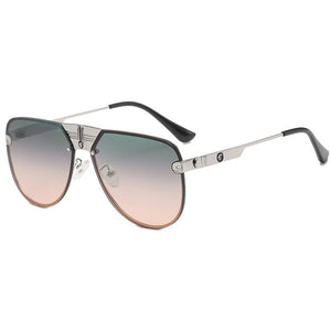 2023 Men's Round Trim Sunglasses Trendy Sunglasses European and American Celebrities Same Glasses