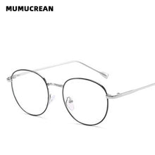 Load image into Gallery viewer, 2023 Metal Flat Mirror Round Frame Blue Light Blocking Glasses Men and Women Anti-blue Glasses Can Be Equipped with Glasses
