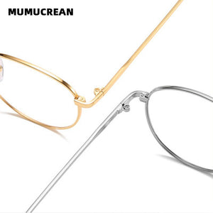 2023 Metal Flat Mirror Round Frame Blue Light Blocking Glasses Men and Women Anti-blue Glasses Can Be Equipped with Glasses