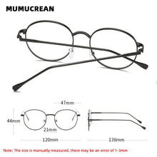 Load image into Gallery viewer, 2023 Metal Flat Mirror Round Frame Blue Light Blocking Glasses Men and Women Anti-blue Glasses Can Be Equipped with Glasses