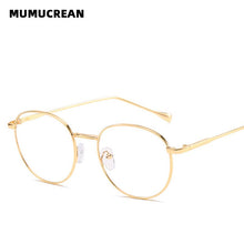 Load image into Gallery viewer, 2023 Metal Flat Mirror Round Frame Blue Light Blocking Glasses Men and Women Anti-blue Glasses Can Be Equipped with Glasses