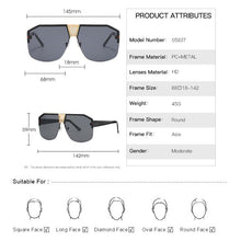 Carica l'immagine nel visualizzatore di Gallery, 2023 One Piece Sunglasses Retro Sunglasses Men Modern Square Sunglasses Ladies Sunglasses