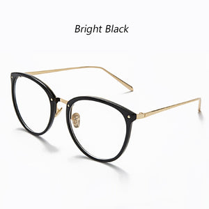 2022 New Optical Glasses Frame Women Men Retro Round Oversized Eyeglasses Frames Fashion Metal Spectacles Clear Lenses Glasses