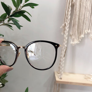 2022 New Optical Glasses Frame Women Men Retro Round Oversized Eyeglasses Frames Fashion Metal Spectacles Clear Lenses Glasses