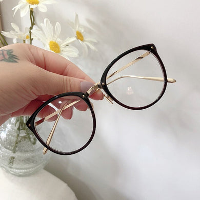 2023 Optical Glasses Frame Women Men Retro Round Oversized Eyeglasses Frames Metal Spectacles Clear Lenses Glasses