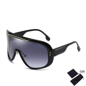 2023 Oversized Classic Sunglasses Men Women One Piece Brand Design Windproof Sun Glasses Sports Shield Big Frame Male UV400