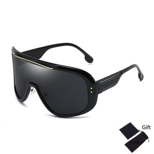 2023 Oversized Classic Sunglasses Men Women One Piece Brand Design Windproof Sun Glasses Sports Shield Big Frame Male UV400