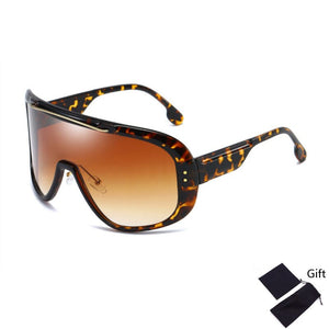 2023 Oversized Classic Sunglasses Men Women One Piece Brand Design Windproof Sun Glasses Sports Shield Big Frame Male UV400