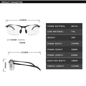 2023 Photochromic Sunglasses Men Polarized Driving Chameleon Glasses Male Change Color SunGlasses Day And Night Vision