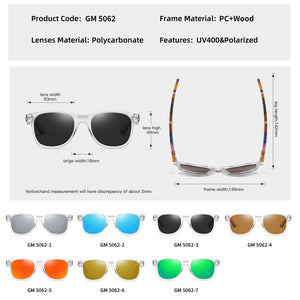 2023 Polarized Sunglasses for Men Boys and Girls with Recycled Frames Summer Women's Wood Dark Glasses for Car Driving